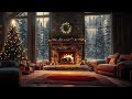 Winter Ambience 😴 Snowstorm, Howling Wind, and Fireplace Sounds for Deep Sleep and Relaxation
