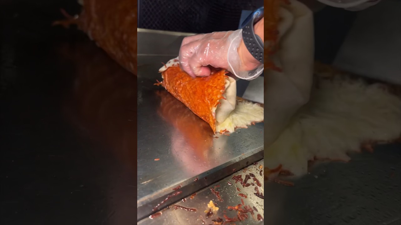 The CHEESY WRAPPED CARNE ASADA BURRITO from Tacoria in New Jersey! LOVE this spot. #DEVOURPOWER
