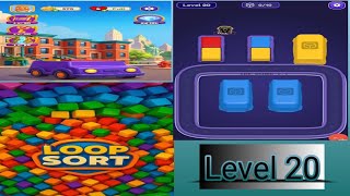 🚛 Loop sort  level 20 solution and walkthrough for gameplay 