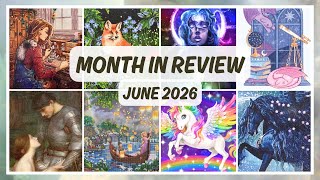 June Recap & Month in Review: 3 Finished Diamond Paintings, 5 WIPs, and July Plans!
