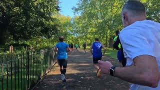 Running at the Runthrough 5k race in Hyde Park, London! Virtual run 4k with music