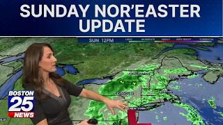 Mass. nor’easter futurecast: Sunday update shows latest weather threats, when storm clears out screenshot 5