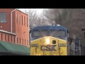 #375 CSX Loaded Coal train &amp; BNSF Autorack train