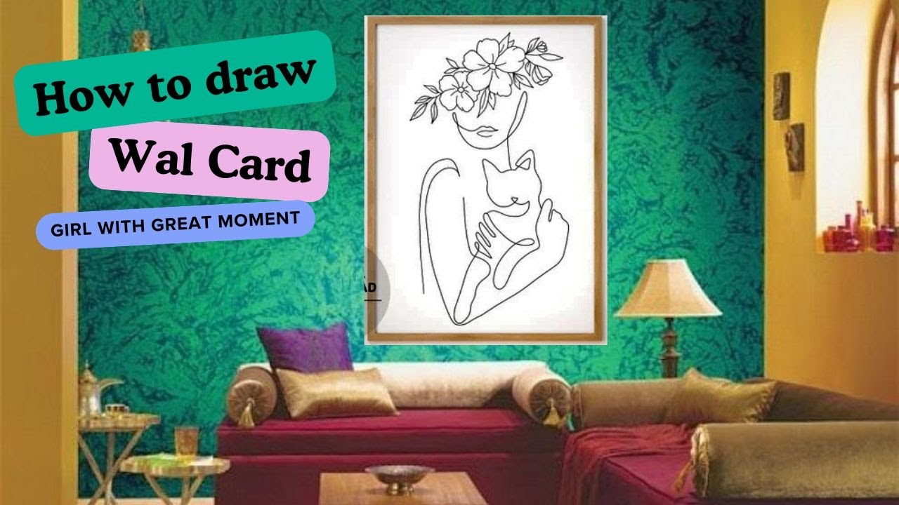 One Click Drawing how to draw a girl with cat // ONE CLICK DRAWING - Pencil Sketch easy ...
