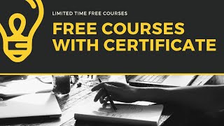 Udemy Free Courses | Free Course With Certificate | Lifetime Access | Limited Time Free Courses