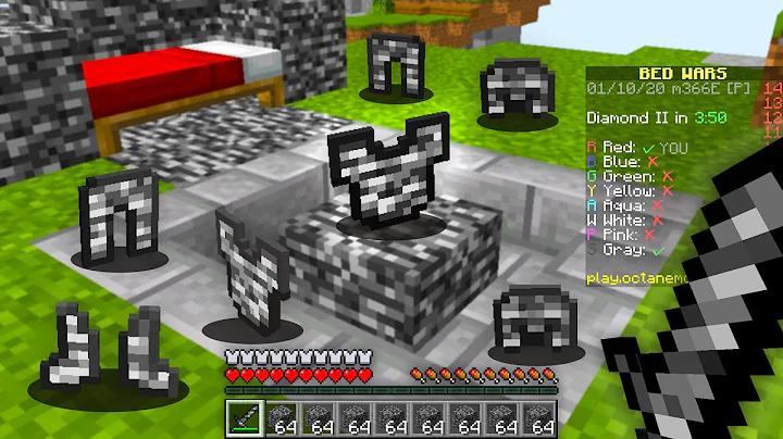 Minecraft Bedwars but i secretly used bedrock armo...