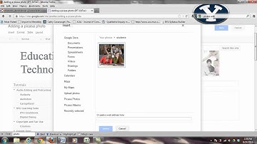 Inserting a Picasa photo into a Google Sites page