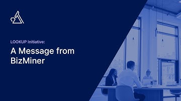 LOOKUP Initiative: A Message from BizMiner