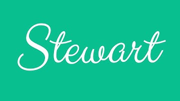Learn how to Sign the Name Stewart Stylishly in Cursive Writing