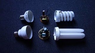 Failed attempt to repair a CFL light bulb (could work in some cases)