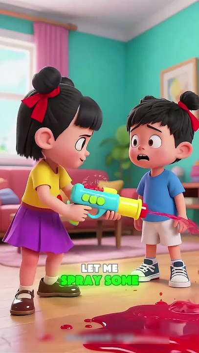 🚫🧃🤔 Why are they all drinking the red liquid squirted from that water gun?#funny