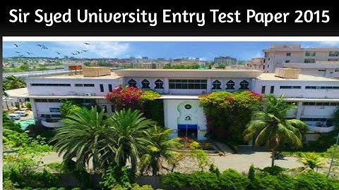 Information Entry Test Sir Syed University Paper 2015