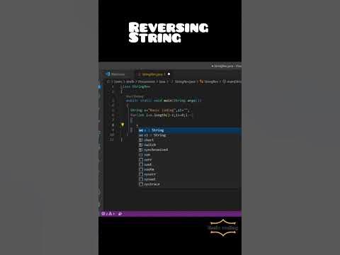 Program to reverse a String using Java | Java tutorial | Basic Coding ...