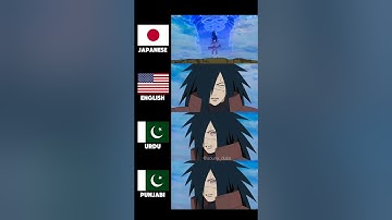 Madara "this is not power of your creation" in 4 languages #meme #naruto #madara