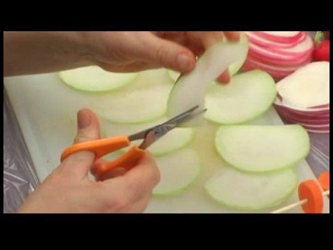 Making Edible Vegetable Arrangements Edible Vegetable Arrangement Making Kohlrabi Petals-11-08-2015