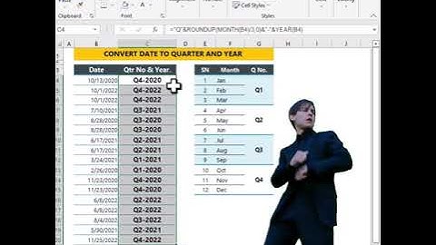 ⚡Convert Date Value to quarter and year In Excel with a handy feature ⚡#shorts
