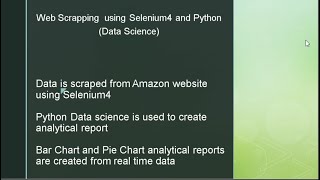 Web Scrapping  using Selenium4 and Python (Data Science)