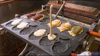 枠からどうしてもはみ出してしまう人情たい焼き屋さんに密着！鯛幸 ASMR The funny uncle of Taiyaki inevitably sticks out of the frame.