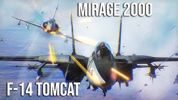 F-14 Tomcat Vs Mirage 2000 Dogfight | Digital Combat Simulator | DCS.