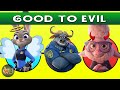 Zootopia Characters: Good to Evil