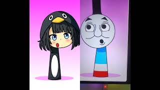 gogogaga pinguin and Thomas the trin