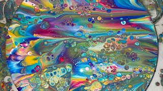 #002 Flip and Dip - one pour, TWO canvases