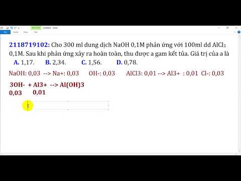 Video Cho 300 ml dung dịch NaOH 0,1M phản ứng với 100ml dung... - youtube