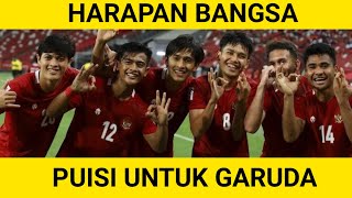 Puisi indah untuk tim nasional Indonesia 'Bangkit Garuda'