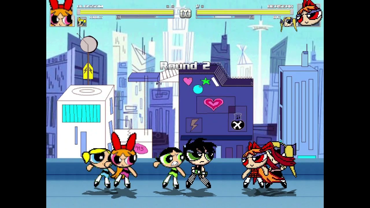 M.U.G.E.N: Team Powerpuff Girls vs The Powerpunk Girls