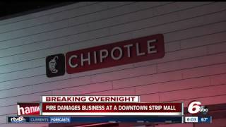 Chipotle, Jimmy Johns restaurants near IUPUI damaged in fire