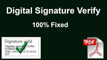 PDF Signature Invalid | Identity Unknown | Sign Verify Error Fix