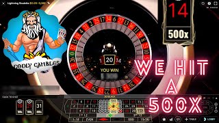 WE HIT A 500X ON LIGHTNING ROULETTE!!