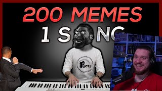 РЕАКЦИЯ НА 200 MEMES in 1 SONG (in 20 minutes)