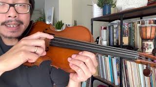 Intro to violin - plucking open strings