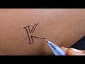 Janmashtami special tattoo of K ❤️ letter tattoo #tattoo #artist_kumresh