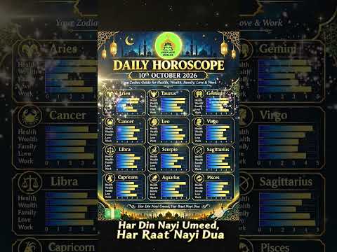 🔮 Daily Horoscope Today | 10 October 2026 ✨ #Shorts
