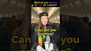 Receiving food on the plane ✈️ #teachingenglish #englishlanguage