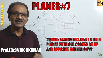 Projection of Planes-7. Plane inclined to HP and VP by Prof.Vinodkumar