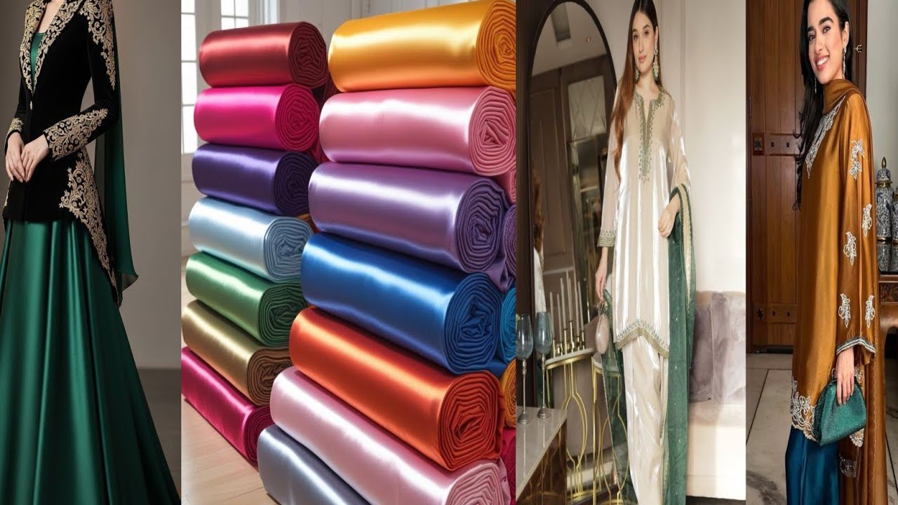 Embellished satin silk dresses 🔥🔥Top Trending beautiful