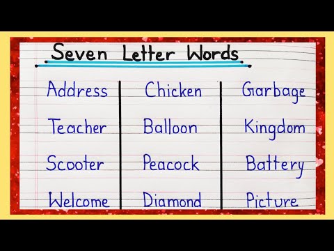 Seven Letter Words in English || 7letter words || Seven Letter Words