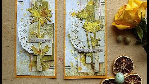 Mixedmedia Cards - Scrapbooking Tutorial - "We are all connected" by Riikka Kovasin
