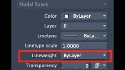 How to change line weight, color and transparency in Autocad - [AUTOCAD PROPERTIES TOOLBAR]
