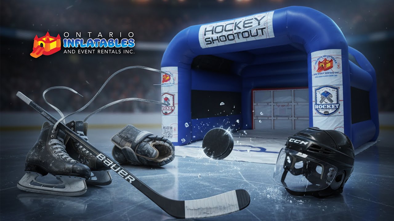 Ontario Inflatables And Event Rentals - Top Shot Hockey - YouTube