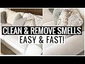 How to CLEAN COUCH and REMOVE ODORS!! Dog, Pet, Smoke (CHEAP & SO EASY!!! ) | Andrea Jean Cleaning