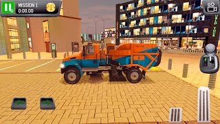 Emergency Driver Simulator City Hero road sweeper - Gameplay Android & iOS game screenshot 2