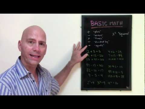 Basic Math ESL Vocabulary Lesson