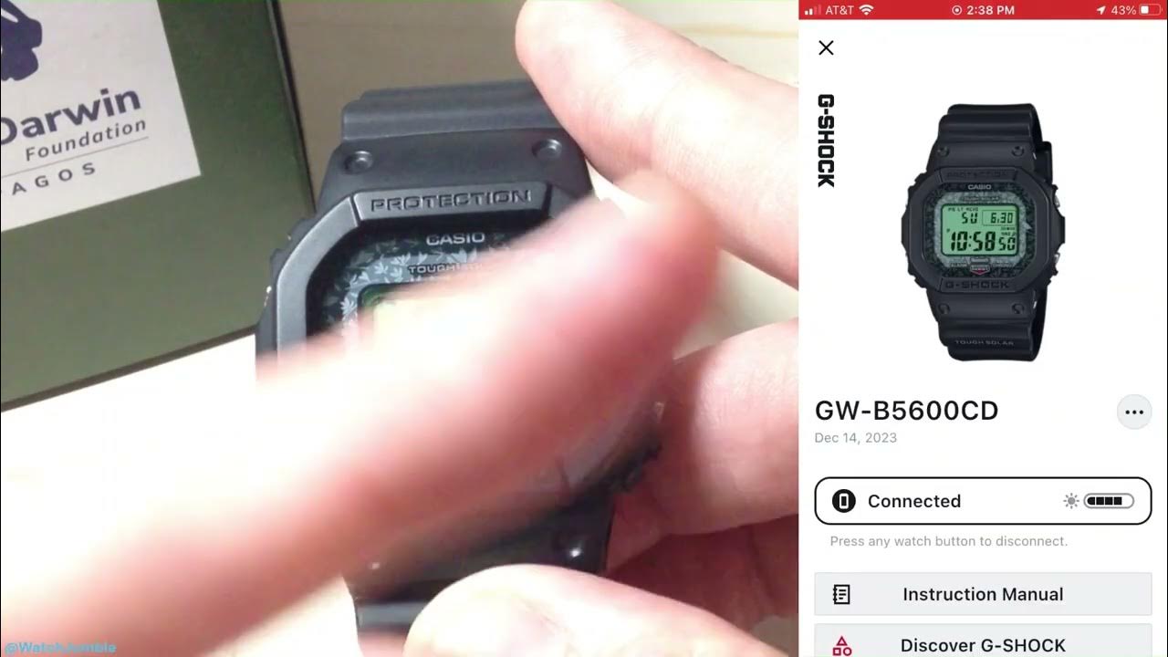 Casio Darwin's Finch GShock GWB5600 Turn on Hourly Signal YouTube