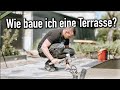 Terrasse bauen  terrassenplatten richtig legen  wir zeigen euch das anleitung