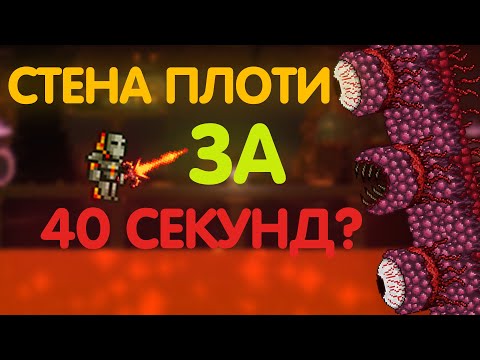 (НЕ КЛИКБЕЙТ) 40 СЕКУНД ДЛЯ УБИЙСТВА СТЕНЫ ПЛОТИ? | КАК УБИТЬ СТЕНУ ПЛОТИ ТЕРРАРИЯ.
