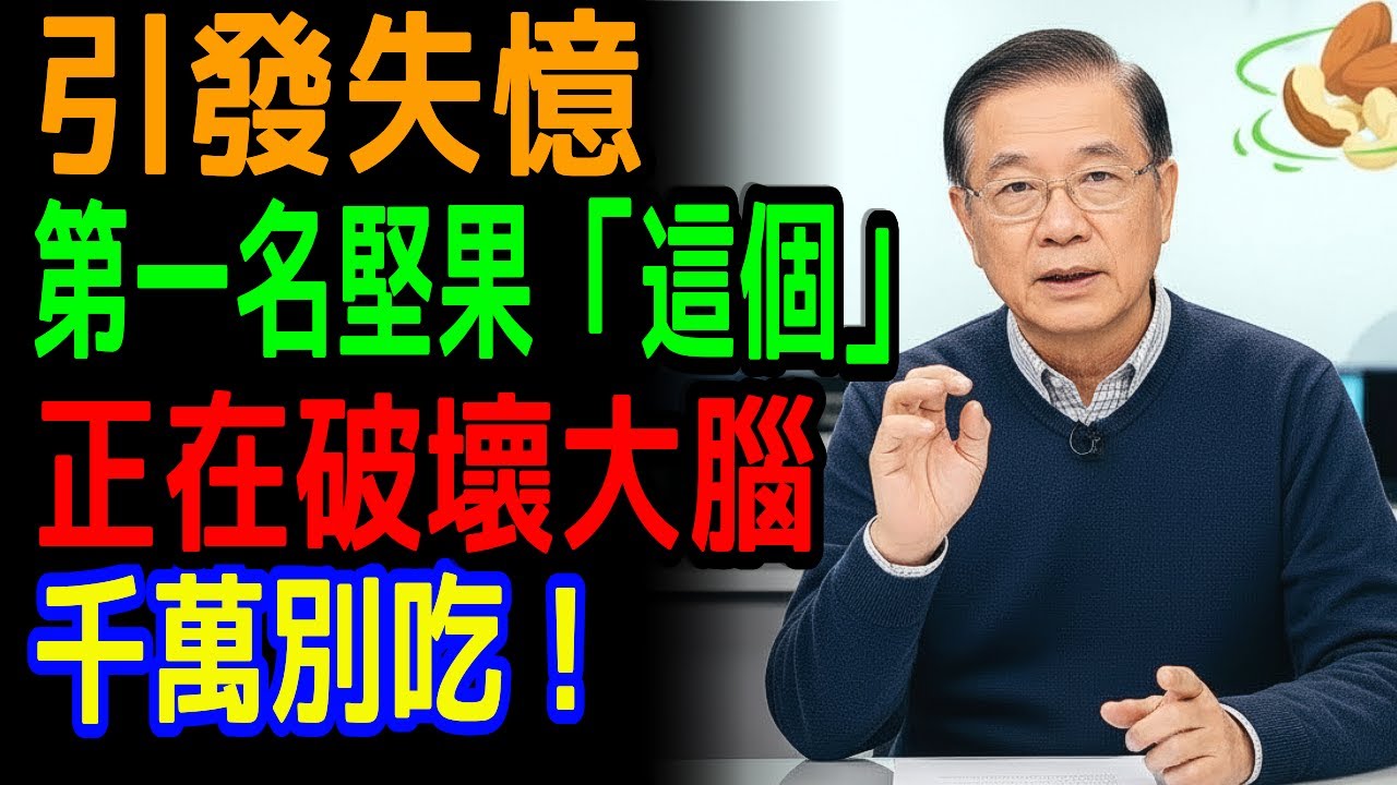 60歲後一定要注意！4種傷大腦的危險堅果與能守護記憶的4種好堅果